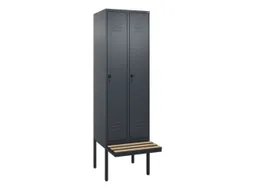 locker voor scheiding van kleding,HxBxD 2120x600x815mm,2vak