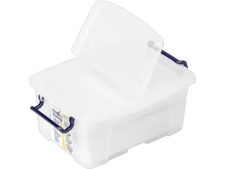Opbergdoos 12 Liter Transparant Met Gedeelde Deksel - 2