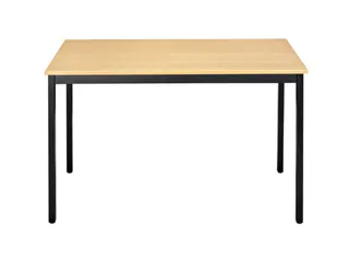 Tafel 160x80 Cm Rechthoekig Frame Zwart Blad Beuk - 1