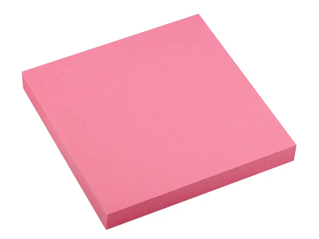 Notitieblok 75x75mm Brilliant Roze Blok A 80 Vel