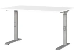 In hoogte verstelbaar bureau,HxBxD 680-910x1200x800mm,blad wit