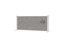 Akoestisch Bureauscherm MAULconnecto 120x50cm vrijstaand Zilver/Dgrijs