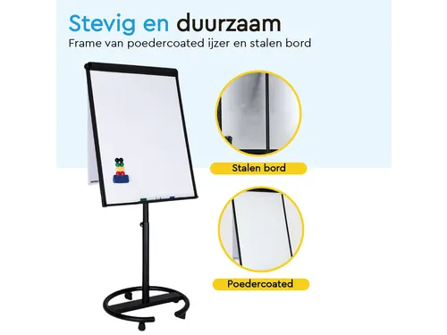 BRASQ Flipover Mobiel Deluxe 70x100cm Magnetisch Zwart met accessoires