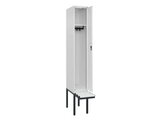 locker met bank,HxBxD 2120x300x815mm,1vak,vak B 300mm,cilinderslot