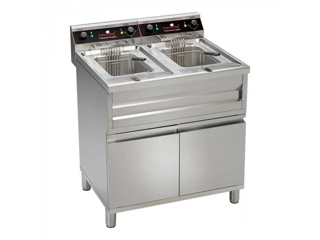 CaterChef Friteuse RVS 12+12 Liter staand elektrisch