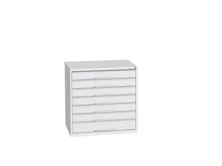 ladekast HxBxD 800x800x550mm 7laden romp RAL7035 front RAL7035 - 1