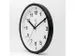 Horloge murale NXT dia. 20cm plast. noir, cadran blanc silencieuse