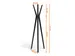 Kapstok DURASTORE 6 haken aluminium zwart 160cm