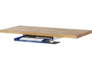 uittreklade voor toetsenbord,v. werkbank,HxBxD 85x640x485mm - 3