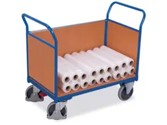 Platformwagen 500kg Laadvlak 1200x780mm 3 Wanden Ral 5010 Beuken