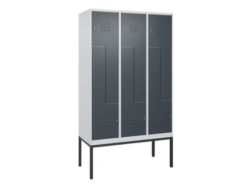 Z-garderobekast,HxBxD 2120x1200x500mm,vak B 200/400mm,cil.-slot