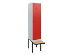 locker met bank,HxBxD 1950x400x815mm,1vak,vak B 400mm,draaigrendel