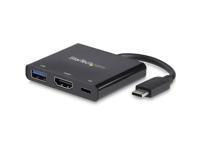 USB-C multiport adapter met HDMI - USB 3.0 poort - 60W PD - zwart | HardwareKabel.nl