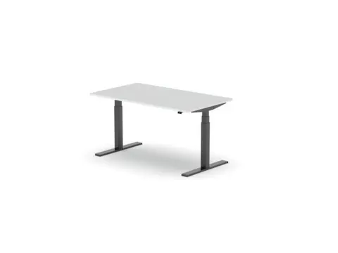 Elektrisch ihv bureau,HxBxD 650-1310x1400x800mm,blad wit