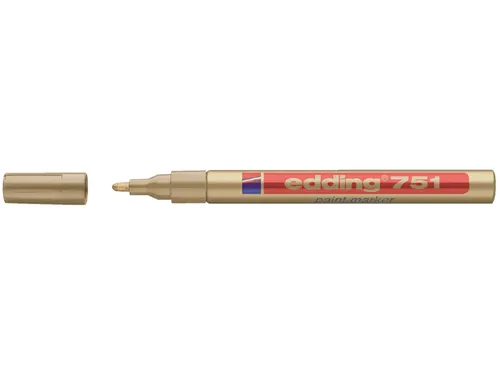 Viltstift edding 751 lakmarker rond goud 1-2mm