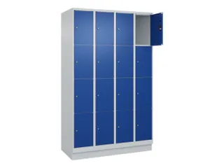 lockerkast,HxBxD 1950x1200x500mm,4x4vakken,vak B 300mm,cil.-slot - 1