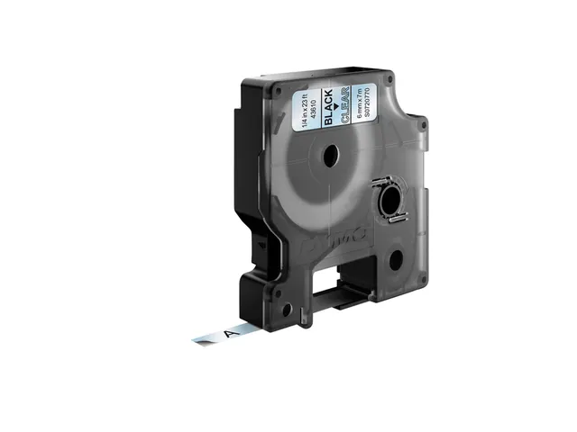Labeltape Dymo 43610 D1 S720770 6mmx7m zwart op transparant