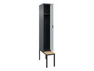 locker met bank,HxBxD 2120x300x815mm,1vak,vak B 300mm,cilinderslot - 1