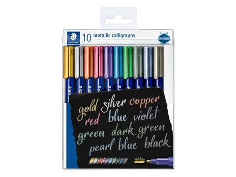 Kalligrafiepen Staedtler 8325 metallic etui à 10 kleuren