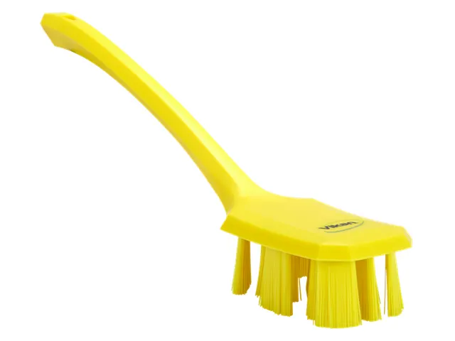 UST 4196-6 afwasborstel hard geel lange steel 70x395mm