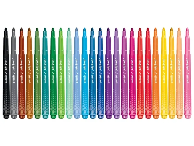 Viltstift Maped Color'Peps Long Life 2.0 set à 24 stuks assorti