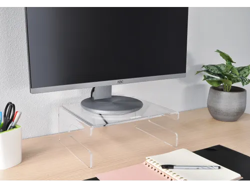 Monitorstandaard Transparant Acryl 120mm