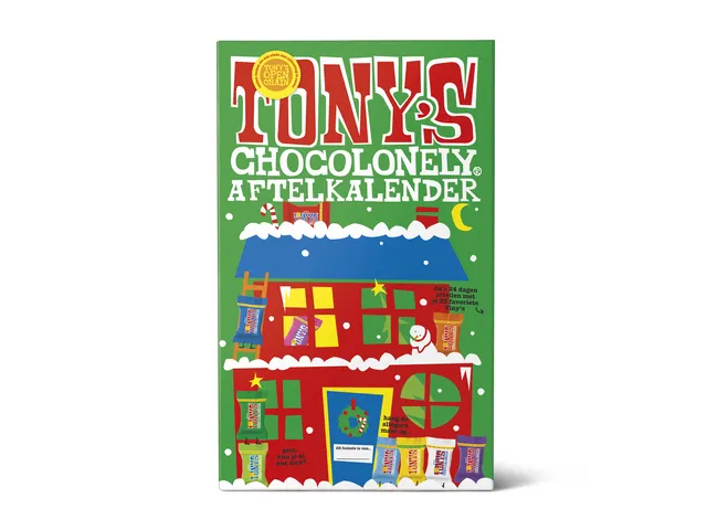 Chocolade Tony's Chocolonely Kerst big Tiny calendar 225 Gram assorti