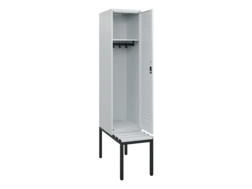 locker met bank,HxBxD 1950x400x815mm,1vak,vak B 400mm,draaigrendel
