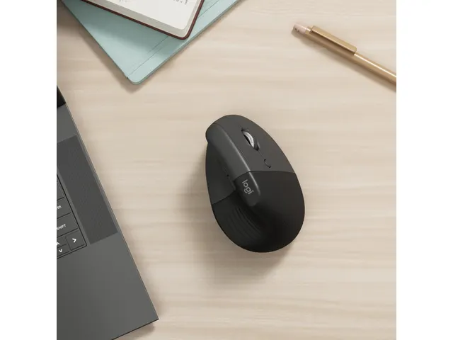 Logitech Lift Verticale Draadloze Ergonomische Muis Rechts Zwart