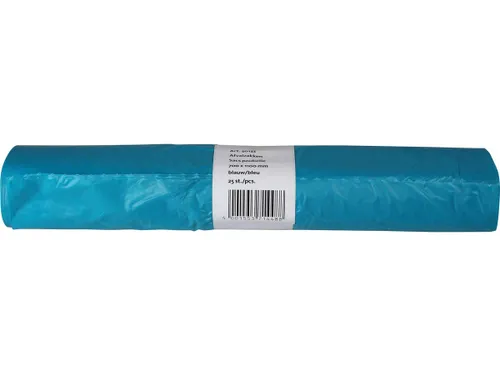 Vuilniszak 20 micron 70x110cm 120L HDPE blauw Rol van 25 stuks