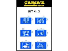 Sjablonenset,Letters/Symbolen,V. Vloermarkeerapparaat,Speciaal Karton