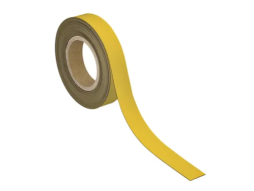 Magneetband MAUL beschrijf- wisbaar 10mx30mmx1mm geel
