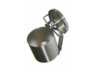 Wandasbak van RVS,HxØ 165x150mm,romp RVS,m. kogelkop - 3