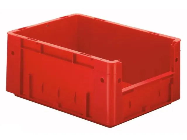 Euronorm Stapelkrat Rood 175x400x300mm 14.5l Gesloten Grijpopening