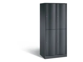 lockerkast 1950x770x540mm 2x2 vakken romp RAL7021 front RAL7021 - 2
