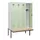locker met bank,HxBxD 1950x1200x815mm,4vak,vak B 300mm,cilinderslot