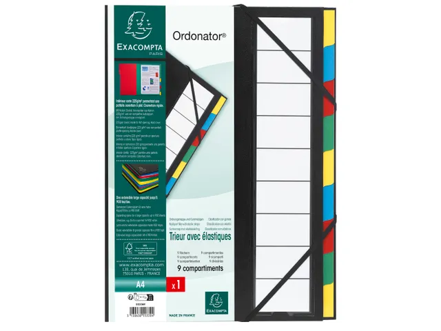 Sorteermap Ordonator Harmonika 9 vak ass