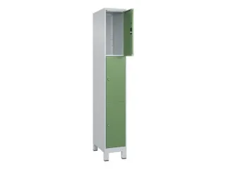 lockerkast,HxBxD 1950x300x500mm,1x3vakken,vak B 300mm,cil.-slot,voeten - 1