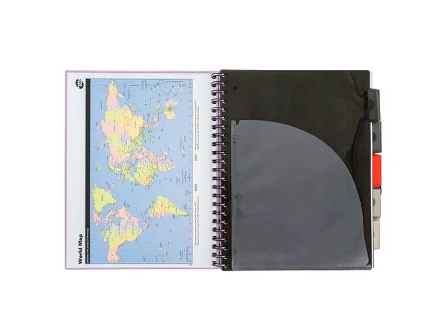 Projectboek Metallic Executive A4 lijn 5-tab 4-gaats 80 gram assorti