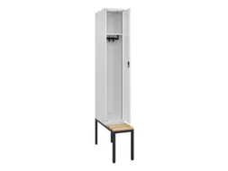 locker met bank,HxBxD 2120x300x815mm,1vak,vak B 300mm,cilinderslot