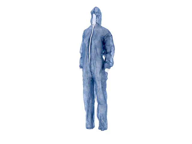 Pp non woven Coverall met pe coating Maat XL Blauw 40 Gram 50 Stuks