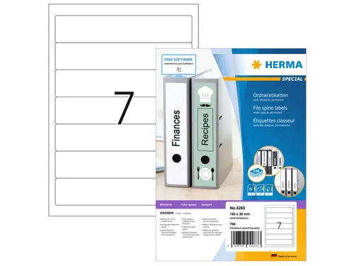 Herma 4283 Rugetiket 192x38 mm Wit permanent klevend 700 stuks