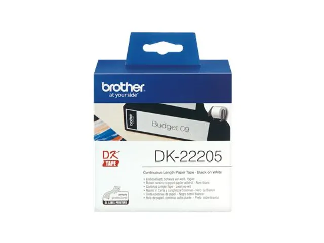 Etiket Brother DK-22205 62mm 30-meter wit papier