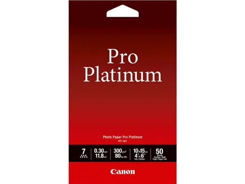 CANON Fotopapier 10x15cm 50 Vel Pro Platinum 300 Gram