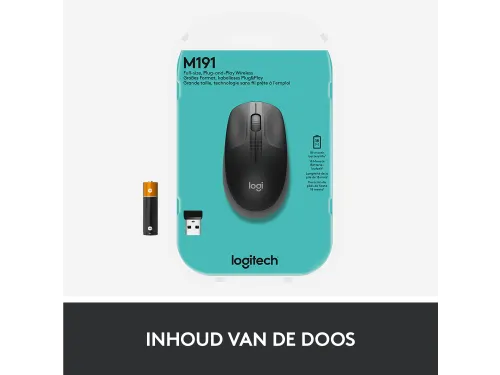 Logitech M190 Full-Size Draadloze Muis