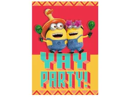 Wenskaart Hallmark uitnodiging Minions 6 stuks