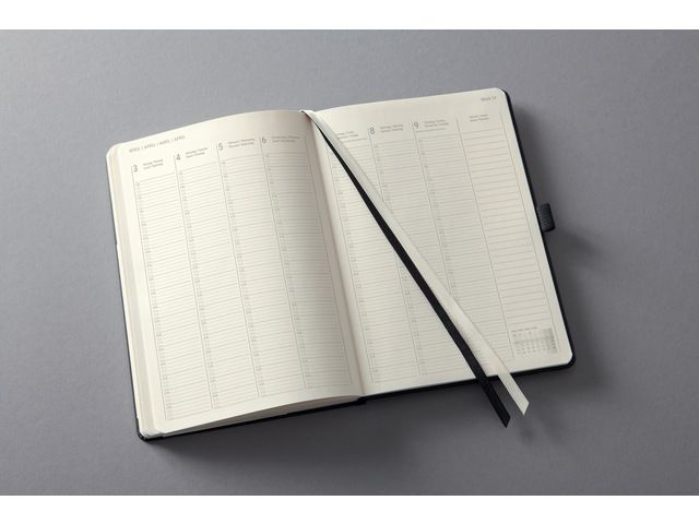 Filofax Persoonlijke week op twee pagina's halverwege het jaar dagboek