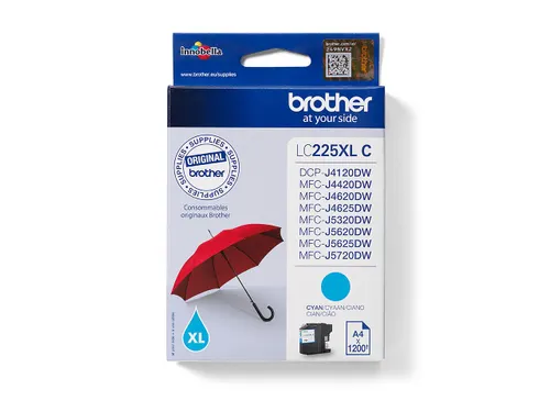 Inktcartridge Brother LC-225XLC blauw HC