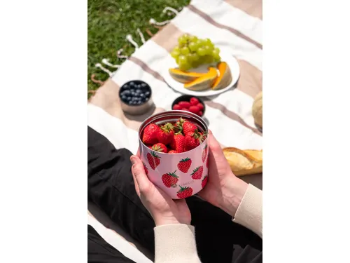 Lunchbox 700ml geïsoleerd ventilatie opening Strawberry