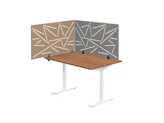 Akoestisch Bureaupaneel met patroon uitsnede 60x120cm Zand - 2